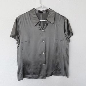 J Crew Silk Button Down
